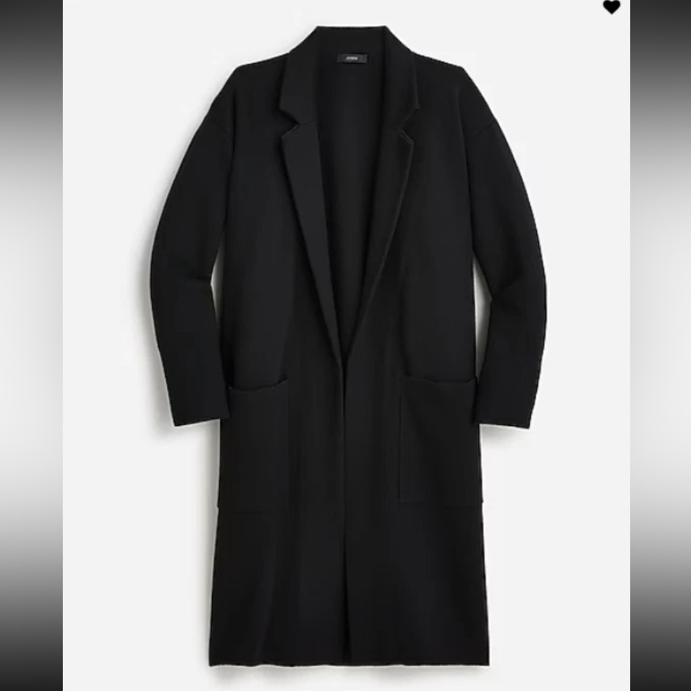 Jcrew Ella open-front long sweater-blazer in Black - Picture 4 of 9